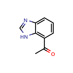 Chemical structure of 1-(1H-benzo[d]imidazol-7-yl)ethan-1-one , CAS 159724-51-3, AChemBlock X204491