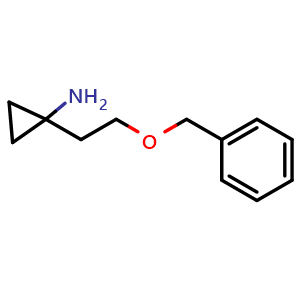 Chemical structure of 1-(2-(benzyloxy)ethyl)cyclopropan-1-amine , CAS 388095-22-5, AChemBlock X204496