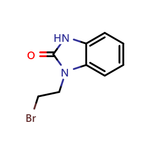 Chemical structure of 1-(2-bromoethyl)-1,3-dihydro-2H-benzo[d]imidazol-2-one , CAS 103784-03-8, AChemBlock X204516