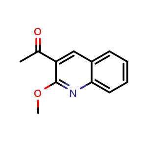 Chemical structure of 1-(2-methoxyquinolin-3-yl)ethanone , CAS 850171-06-1, AChemBlock X204529
