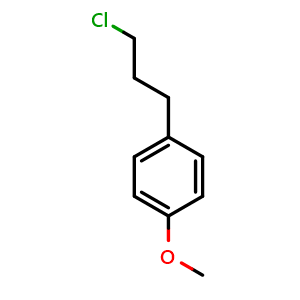 Chemical structure of 1-(3-chloropropyl)-4-methoxybenzene , CAS 59623-12-0, AChemBlock X204547