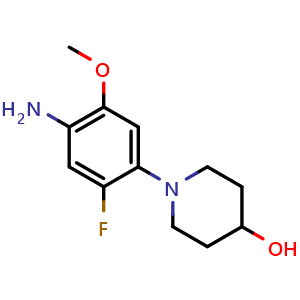 1-(4-amino-2-fluoro-5-methoxyphenyl)piperidin-4-ol
