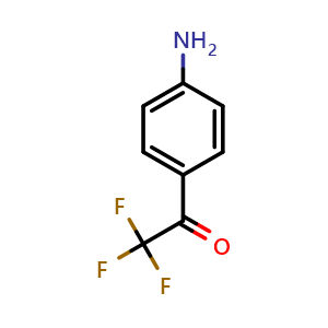 Chemical structure of 1-(4-Aminophenyl)-2,2,2-trifluoro-1-ethanone , CAS 23516-79-2, AChemBlock X204563