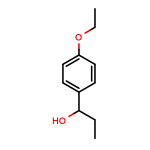 Chemical structure of 1-(4-Ethoxyphenyl)-1-propanol , CAS 1031927-88-4, AChemBlock X204571