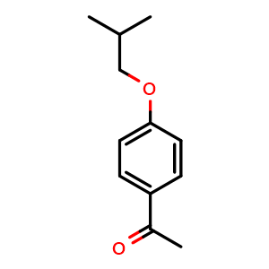 Chemical structure of 1-(4-Isobutoxyphenyl)ethan-1-one , CAS 24242-97-5, AChemBlock X204579