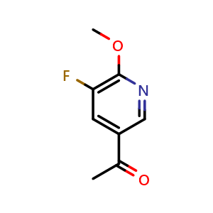 Chemical structure of 1-(5-Fluoro-6-methoxy-3-pyridyl)ethanone , CAS 1256835-92-3, AChemBlock X204597