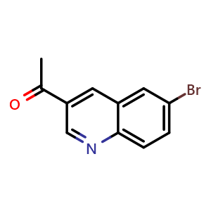 Chemical structure of 1-(6-bromoquinolin-3-yl)ethanone , CAS 1309365-98-7, AChemBlock X204604