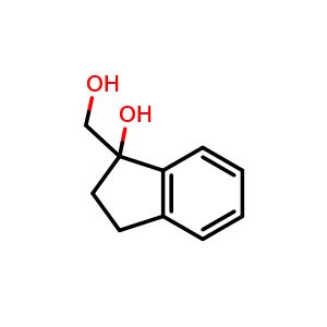 Chemical structure of 1-(Hydroxymethyl)-2,3-dihydro-1H-inden-1-ol , CAS 1547526-85-1, AChemBlock X204626