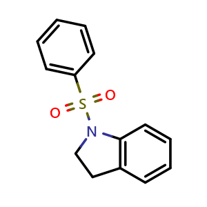 Chemical structure of 1-(phenylsulfonyl)indoline , CAS 81114-41-2, AChemBlock X204631