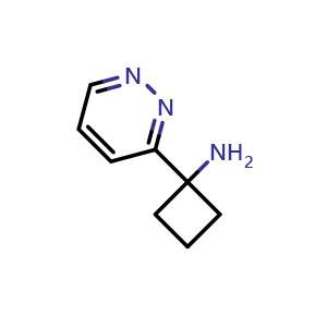 Chemical structure of 1-(Pyridazin-3-yl)cyclobutan-1-amine , CAS 1541715-79-0, AChemBlock X204643