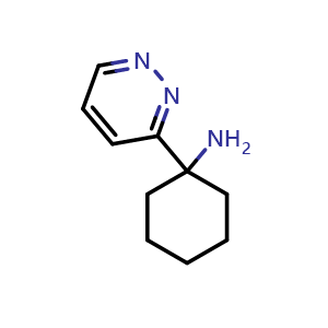 Chemical structure of 1-(pyridazin-3-yl)cyclohexan-1-amine , CAS 1500482-45-0, AChemBlock X204646