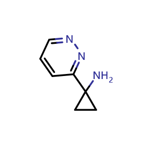 Chemical structure of 1-(pyridazin-3-yl)cyclopropan-1-amine , CAS 1159878-08-6, AChemBlock X204652