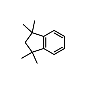 Chemical structure of 1,1,3,3-Tetramethyl-2,3-dihydro-1H-indene , CAS 4834-33-7, AChemBlock X204692