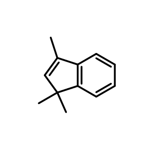 Chemical structure of 1,1,3-Trimethyl-1H-indene , CAS 2177-45-9, AChemBlock X204695