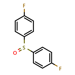 Chemical structure of 1,1'-sulfinylbis[4-fluoro-Benzene , CAS 395-25-5, AChemBlock X204707