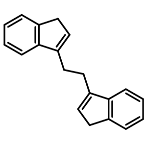 Chemical structure of 1,2-Bis(3-indenyl)ethane , CAS 18657-57-3, AChemBlock X204721
