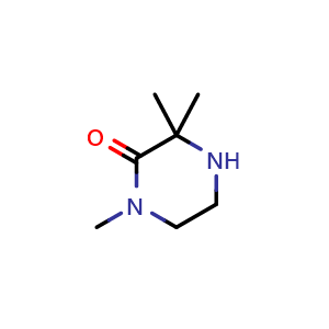 Chemical structure of 1,3,3-Trimethylpiperazin-2-one , CAS 890926-94-0, AChemBlock X204743