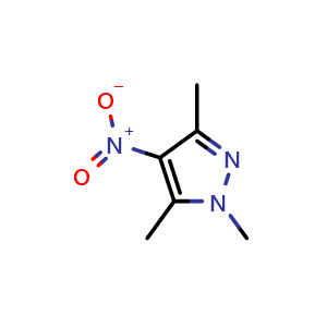 Chemical structure of 1,3,5-Trimethyl-4-nitropyrazole , CAS 1125-30-0, AChemBlock X204746