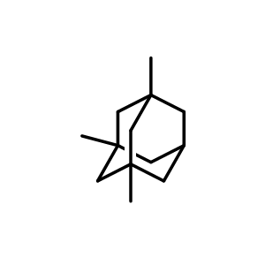 Chemical structure of 1,3,5-Trimethyladamantane , CAS 707-35-7, AChemBlock X204747