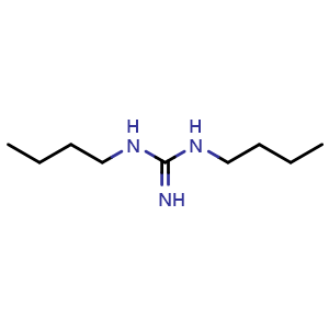 Chemical structure of 1,3-dibutylguanidine , CAS 34331-58-3, AChemBlock X204753