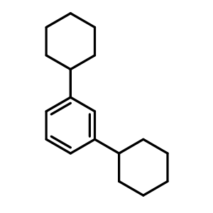 Chemical structure of 1,3-Dicyclohexylbenzene , CAS 4016-06-2, AChemBlock X204754
