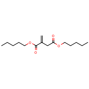 Chemical structure of 1,4-Dipentyl 2-methylenebutanedioate , CAS 45233-65-6, AChemBlock X204771