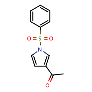 Chemical structure of 1-[1-(Phenylsulfonyl)-3-pyrrolyl]ethanone , CAS 81453-98-7, AChemBlock X204788
