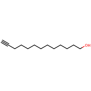 Chemical structure of 12-Tridecyn-1-ol , CAS 18202-11-4, AChemBlock X204803