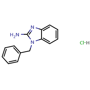 Chemical structure of 1-Benzyl-1H-benzoimidazol-2-ylamine hydrochloride , CAS 110179-22-1, AChemBlock X204820