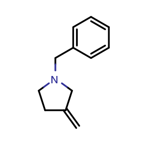 Chemical structure of 1-benzyl-3-methylidenepyrrolidine , CAS 150543-34-3, AChemBlock X204826