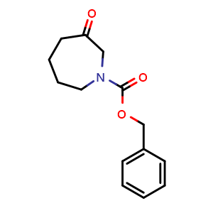 Chemical structure of 1-Cbz-azepan-3-one , CAS 1025828-21-0, AChemBlock X204853
