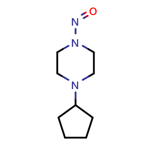 Chemical structure of 1-Cyclopentyl-4-nitrosopiperazine , CAS 61379-66-6, AChemBlock X204857