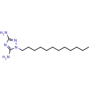 Chemical structure of 1-dodecyl-1H-1,2,4-triazole-3,5-diamine , CAS 124638-99-9, AChemBlock X204861