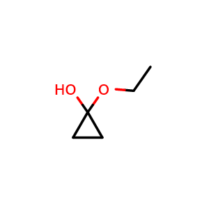 Chemical structure of 1-Ethoxycyclopropanol , CAS 13837-45-1, AChemBlock X204862