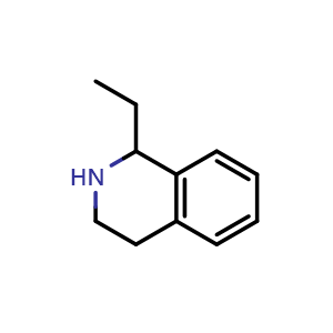 Chemical structure of 1-ethyl-1,2,3,4-tetrahydroisoquinoline , CAS 25939-81-5, AChemBlock X204863