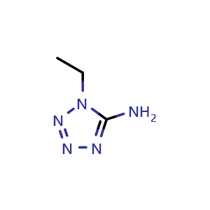 Chemical structure of 1-ethyl-1H-tetrazol-5-amine , CAS 65258-53-9, AChemBlock X204866