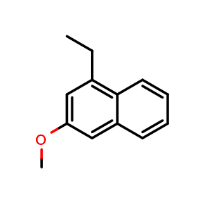 Chemical structure of 1-ethyl-3-methoxynaphthalene , CAS 2230044-64-9, AChemBlock X204869