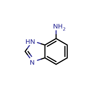 Chemical structure of 1H-benzo[d]imidazol-7-amine , CAS 4331-29-7, AChemBlock X204877