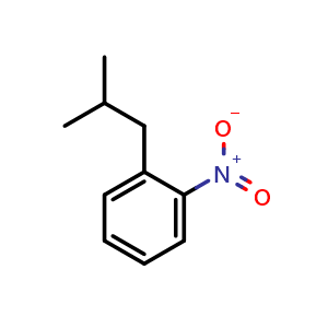 Chemical structure of 1-isobutyl-2-nitrobenzene , CAS 19370-33-3, AChemBlock X204890