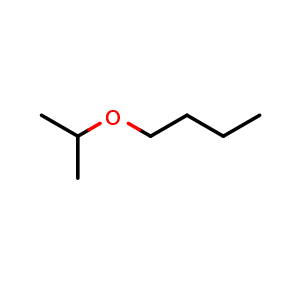 Chemical structure of 1-isopropoxybutane , CAS 1860-27-1, AChemBlock X204891
