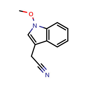 Chemical structure of 1-methoxy-3-indoleacetonitrile , CAS 30536-48-2, AChemBlock X204903