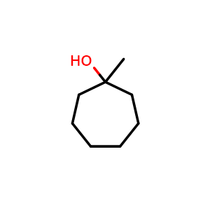 Chemical structure of 1-methylcycloheptanol , CAS 3761-94-2, AChemBlock X204928