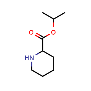 Chemical structure of 1-methylethyl 2-piperidinecarboxylate , CAS 17970-78-4, AChemBlock X204929