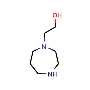 Chemical structure of 2-(1,4-diazepan-1-yl)ethan-1-ol , CAS 53427-65-9, AChemBlock X204982