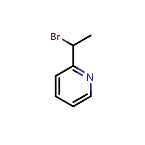 Chemical structure of 2-(1-Bromoethyl)pyridine , CAS 75504-01-7, AChemBlock X204983