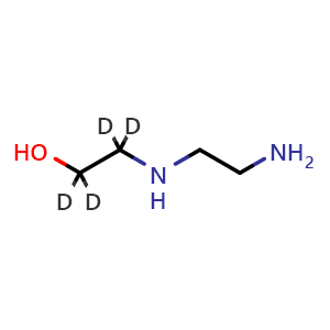Chemical structure of 2-(2-Aminoethylamino)ethanol-d4 , CAS 1246819-88-4, AChemBlock X205014