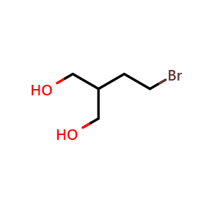 Chemical structure of 2-(2-Bromoethyl)-1,3-propanediol , CAS 1192133-28-0, AChemBlock X205016