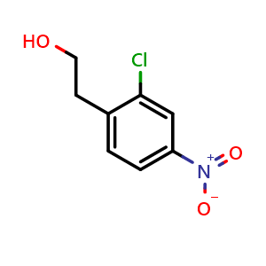 Chemical structure of 2-(2-chloro-4-nitrophenyl)ethan-1-ol , CAS 69395-15-9, AChemBlock X205019