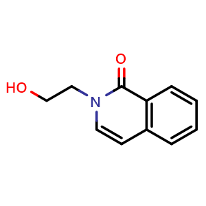 Chemical structure of 2-(2-hydroxyethyl)isoquinolin-1(2H)-one , CAS 68152-20-5, AChemBlock X205030