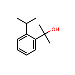 Chemical structure of 2-(2-iso-Propylphenyl)-2-propanol , CAS 106989-32-6, AChemBlock X205032